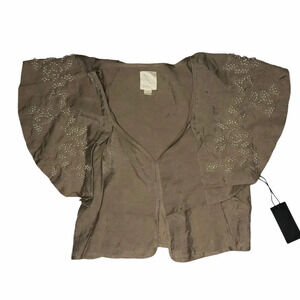 Line & Dot Crop Top Size Small